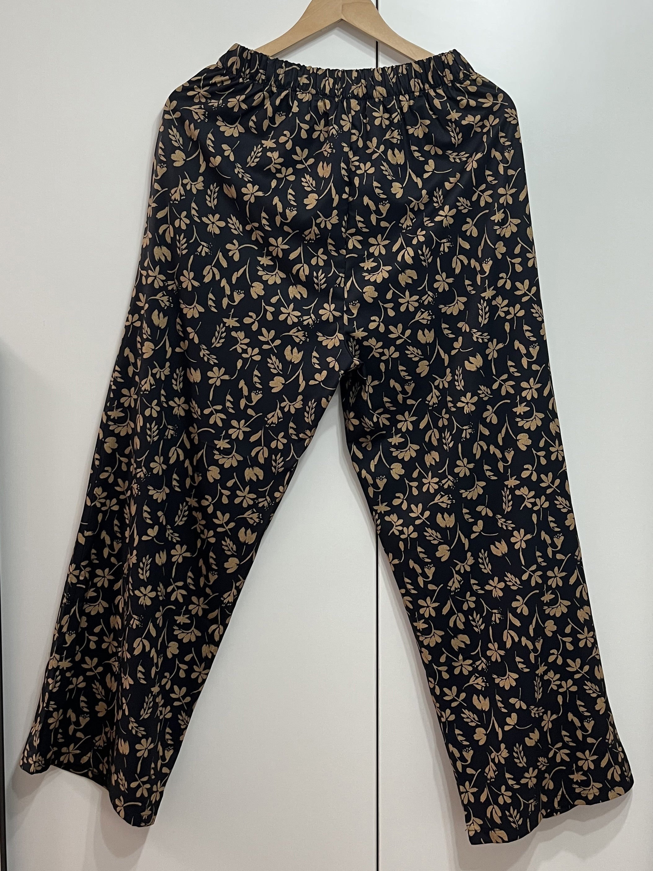 Floral Print Two-piece Set Wide Leg Pants & Tee