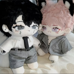 Cartoon Boy Doll Clothes Set Vest Shirt Pants Tie Belt