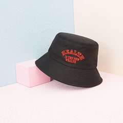 Cotton Embroidery Bucket Hat for Summer Sun Protection