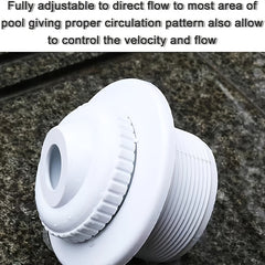 Swimming Pool Eyeball Nozzle Flow Inlet Fitting Directional Flow Inlet Fitting