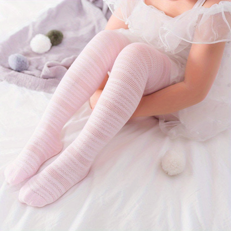 Girls Mesh Crew Tights Socks Breathable Leggings For Kids