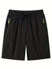 Quick Dry Drawstring Shorts with Zip Pockets Men s Casual Breathable Nylon Short