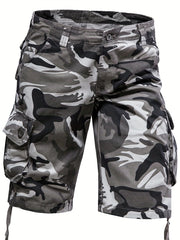 Men's Casual Camo Pattern Cargo Shorts With Pocket