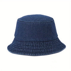 Denim Bucket Hat Distressed Sunshade Basin Hat Unisex Fisherman Cap