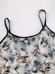 Ink Painting Print Bra & Panty Set