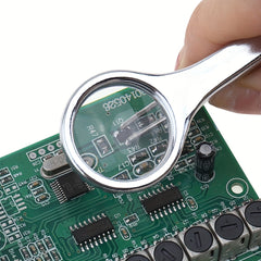 10X Handheld Magnifying Glass with Tweezers for Inspection Coins Stamps Jewelry