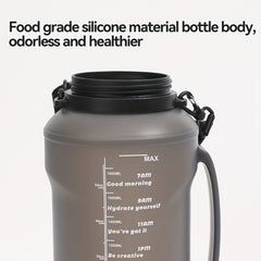 1pc 67.63oz 2000ml Silicone Foldable Water Bottle With Straw