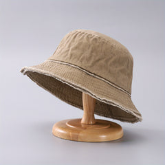 Men's Frayed Bucket Hat Fishing Sunshade Outdoor Hat
