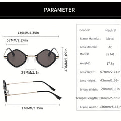 Retro Irregular Frame Men's Sunglasses with Case