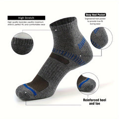 6 Pairs Men's Ankle Running Athletic Socks Breathable