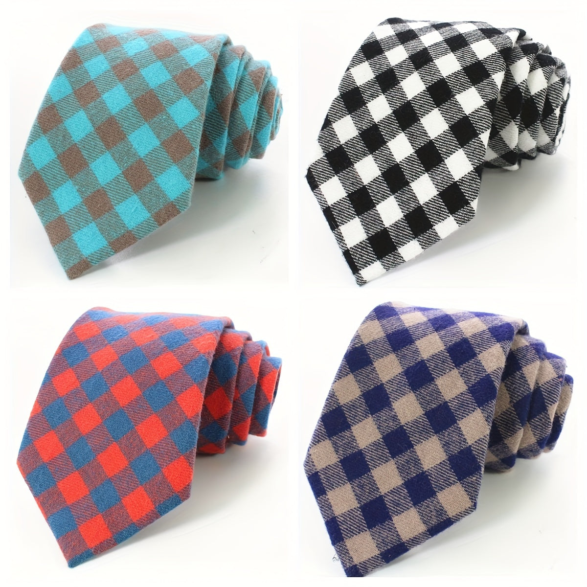 Men's Plaid Business Casual Tie Daily Working Accessories