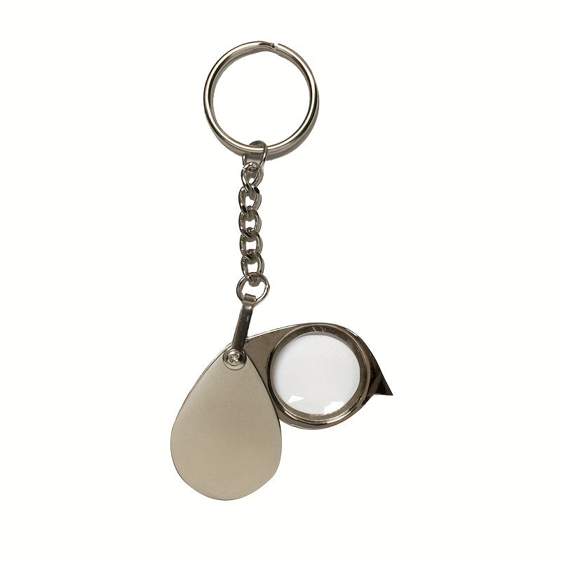 15X Folding Mini Magnifier Key Chain Durable Glass Loupe Pocket Tool