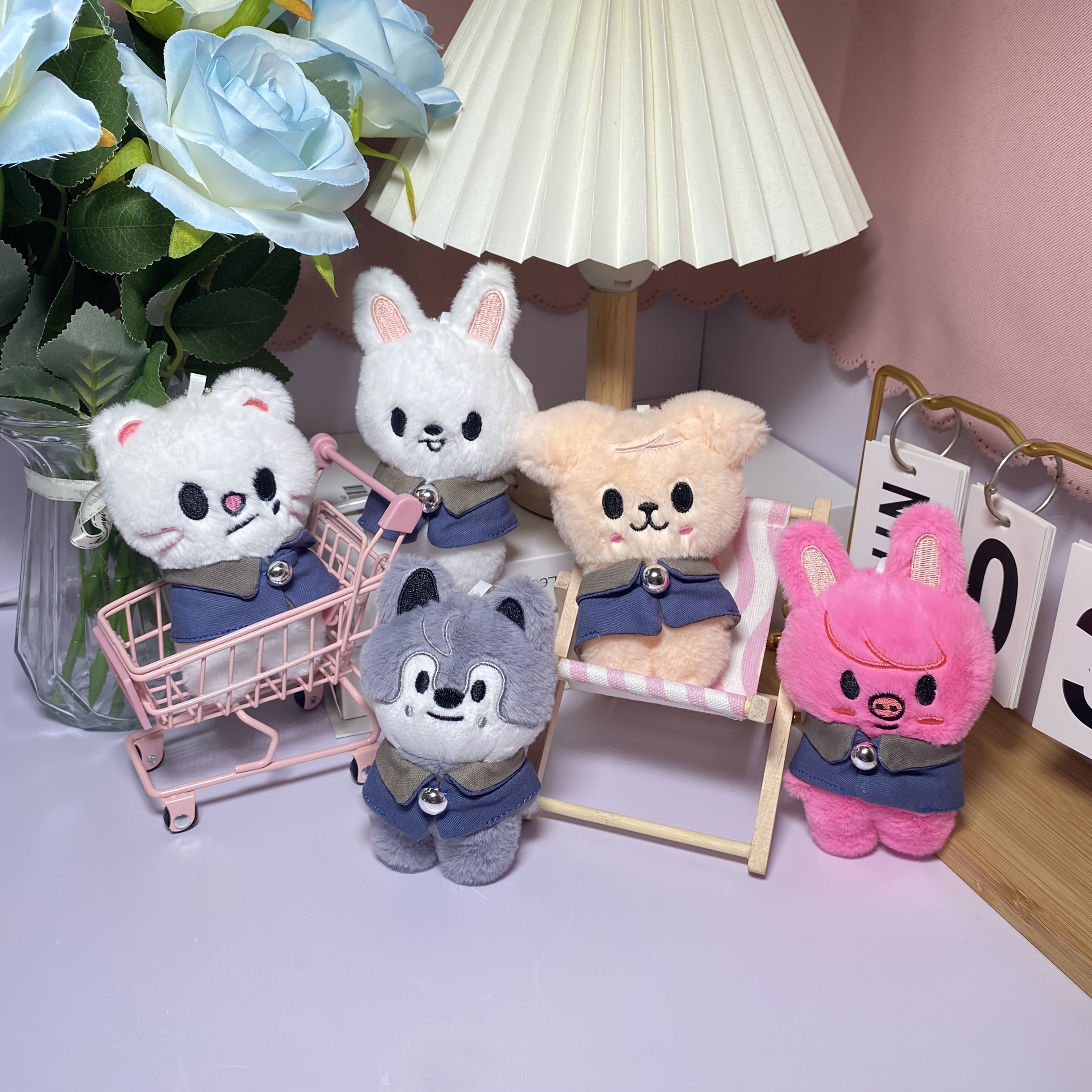Cute K POP Style Plush Animal Charms - Hanging Decorations