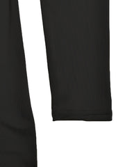 Solid Round Neck Yoga Jumpsuit Long Sleeve Sports Bodyduit