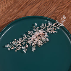 Vintage Rose Wedding Hair Comb for Women