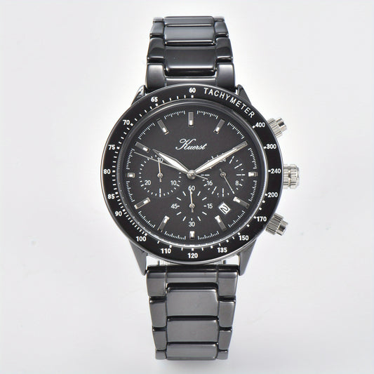 KUERST Hot Teenager Watch Men Steel Band Quartz Chronograph Sports Business Wris