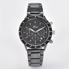 KUERST Hot Teenager Watch Men Steel Band Quartz Chronograph Sports Business Wris