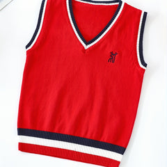 Boys Deer Sleeveless Knit Vest for Spring Autumn Winter