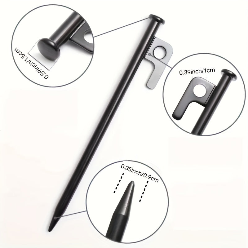 6pcs Heavy Duty Tent Stakes Steel Ground Nails for Camping