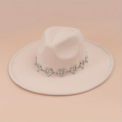 Boho Hatbands Cowboy Hat British Style Jazz Fedora Hats Men Women