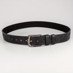 Men's Embossed PU Leather Belt