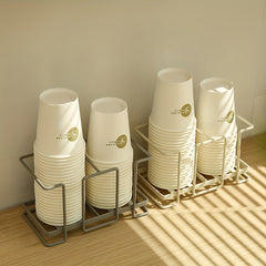 Desktop Cup Holder Iron Shelf Disposable Mug Cup