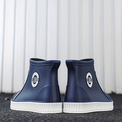 Women's Low Calf Rain Boots Anti-skid & Waterproof Round Toe Shoes