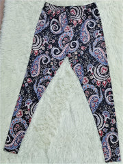Paisley Floral Print High Rise Leggings