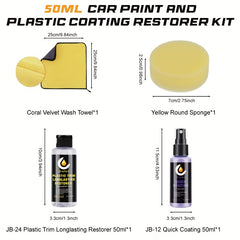 Car Plastic Restore Coating & Ceramic Kit