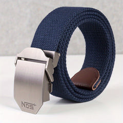 Men's Canvas Belt with Aluminum Alloy Buckle