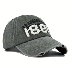 Retro 1981 3D Embroidery Baseball Cap Washed Old Sun Visor