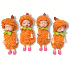 Halloween Pumpkin Elf Ornament Sleeping Pumpkin Elf Mini Doll