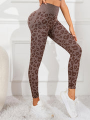 Leopard High Waist Yoga Pants Sports Fitness Running Trousers