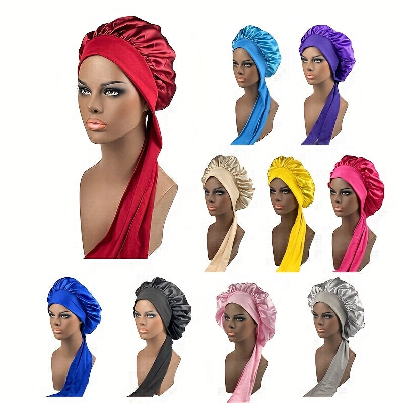 Candy Satin Bonnet Women Casual Sleeping Nightcap Shower Cap