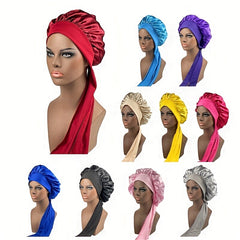 Candy Satin Bonnet Women Casual Sleeping Nightcap Shower Cap