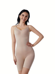 Seamless Solid Shaping Bodysuit Tummy Control Slimming Sleeveless Body Shaper