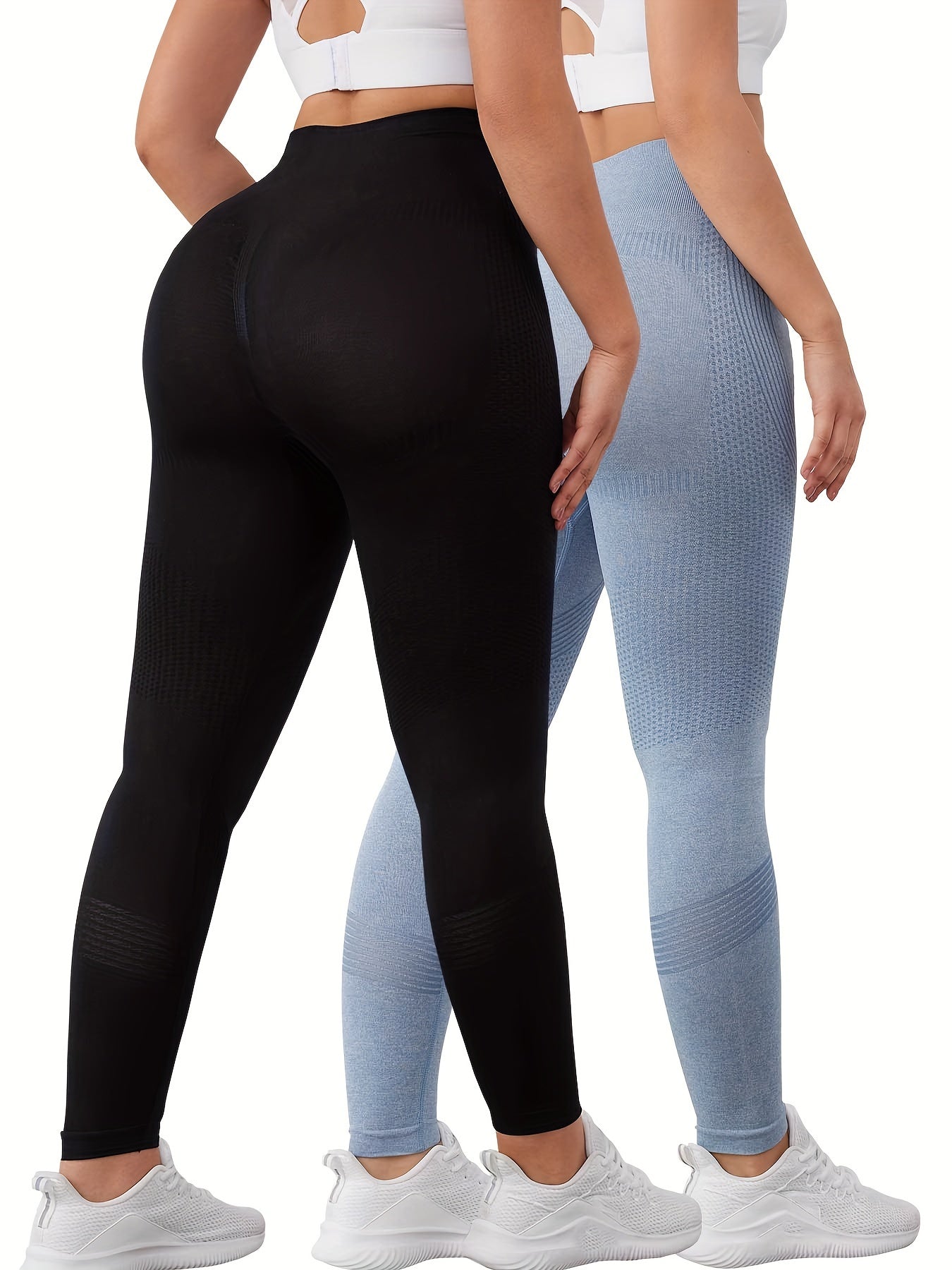 2pcs Yoga Sports Leggings High Stretch Soft Running Tight Pants