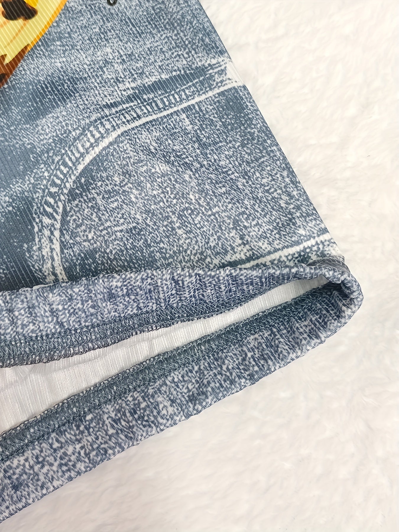 Women's Plus Butterfly Denim Print Skinny High Rise Jeans