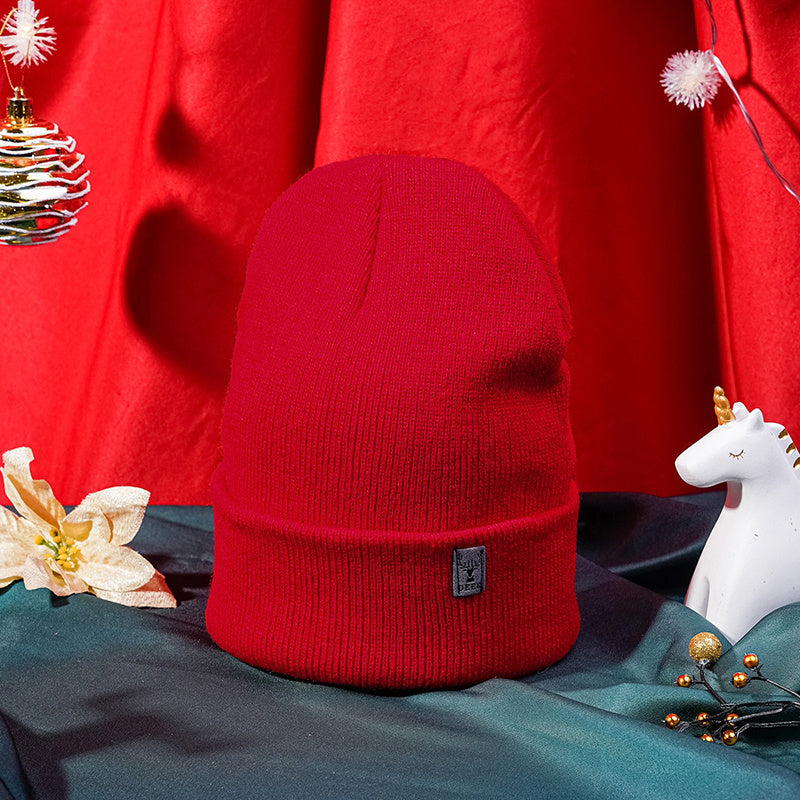 Christmas Deer Print Knit Hat