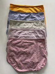 5pcs High Waist Stretchy Panties Women's Lingerie