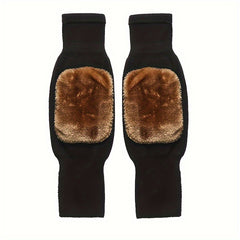 1 Pair Cashmere Knee Pads Elastic Warm Knee Pad For Cold Weather