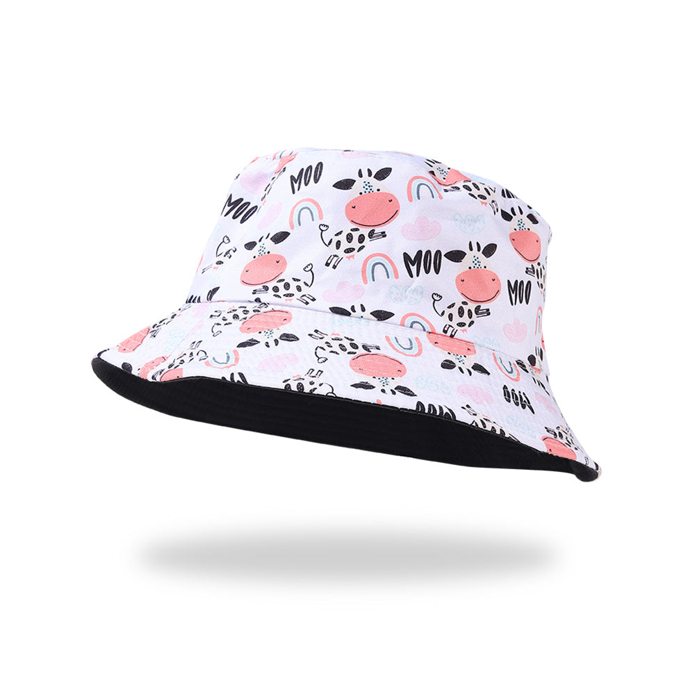 Cow Print Bucket Hat Sunscreen Fisherman Cap