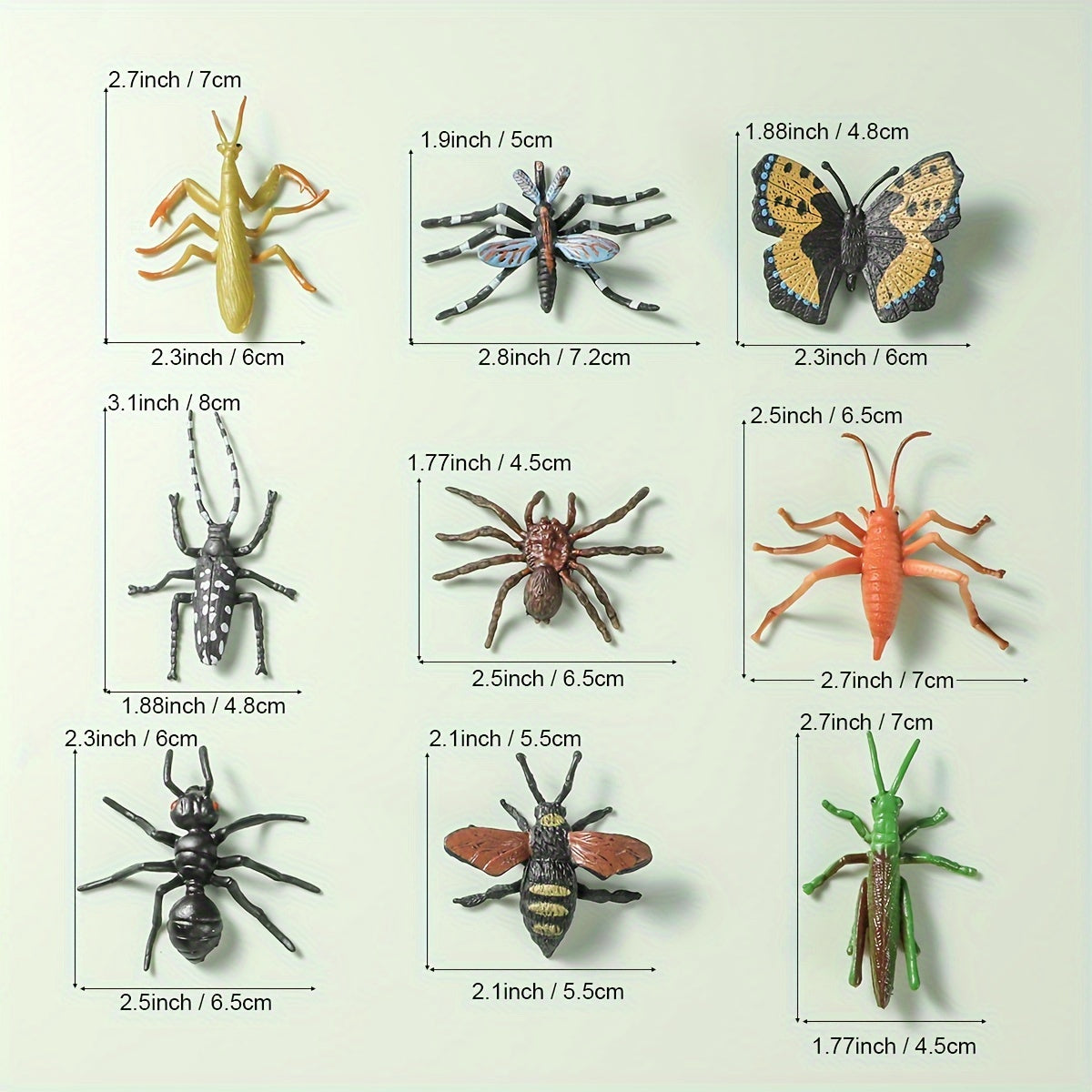 12pcs Realistic Insect Animals Model Set Educational Figurines Kids Toy