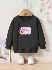 Alphabets Pattern Crew Neck Sweatshirt For Kids