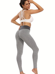 Honeycomb Textured Ruched Butt Lifting Yoga Pants