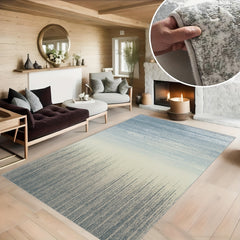 Striped Carpet Non Slip Machine Washable Rug for Living Room