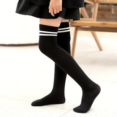 Preppy Style Striped Knit Knee High Socks for Girls