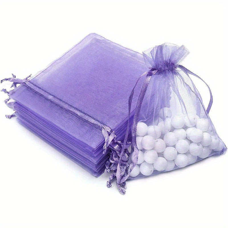 20pcs Sheer Organza Bags Wedding Favor Bags With Drawstring Jewelry Gift Bags