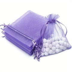 20pcs Sheer Organza Bags Wedding Favor Bags With Drawstring Jewelry Gift Bags