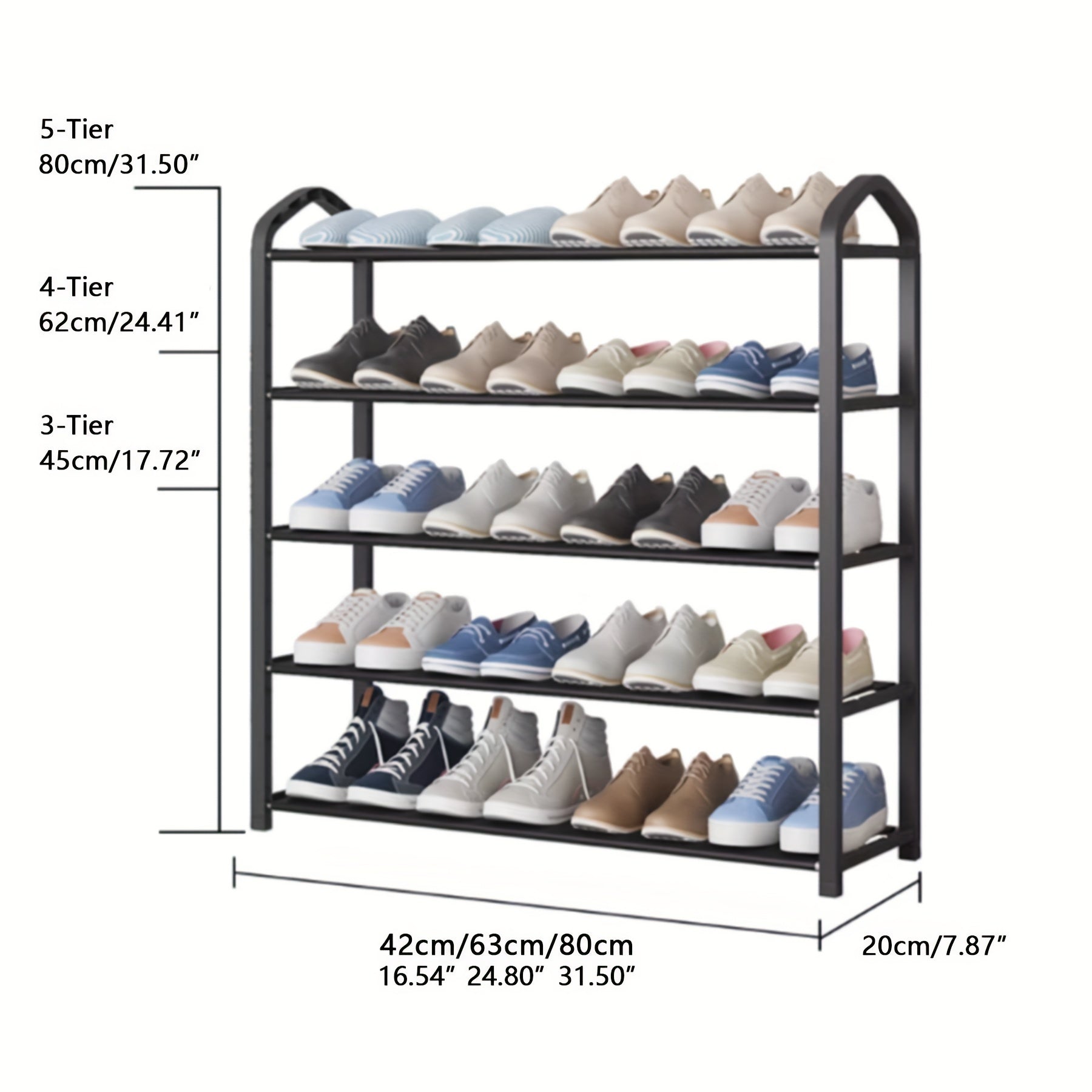 3-Layer Shoe Rack Indoor Household Shoe Storage Rack Dustproof